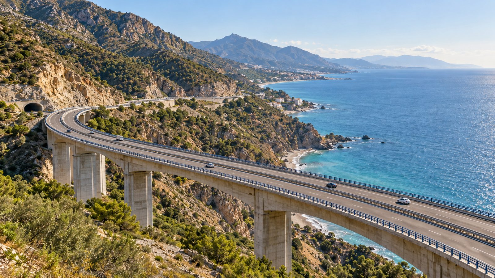 Autostrada wzdłuż wybrzeża Costa del Sol