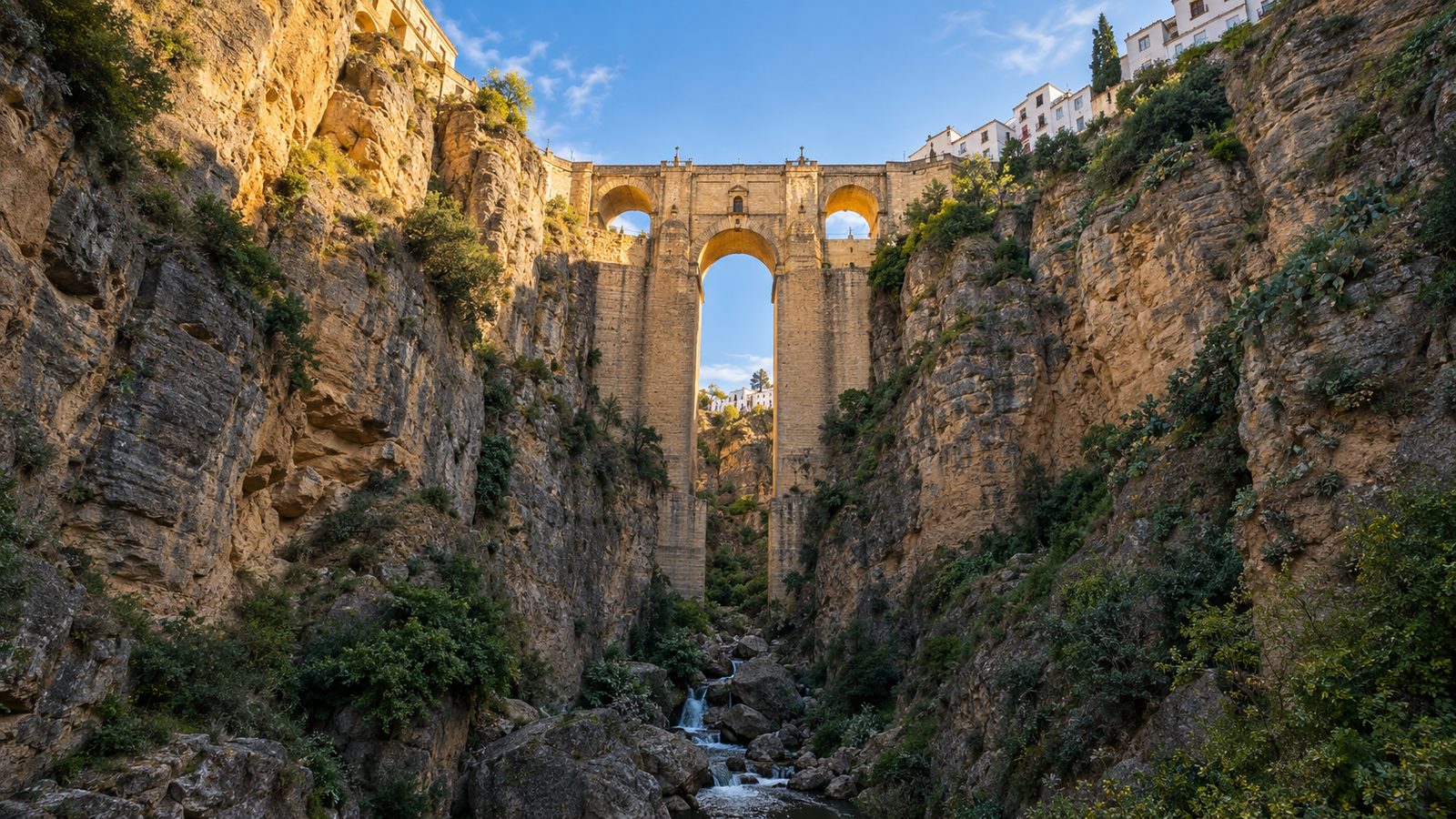 Most Puente Nuevo w Rondzie nad wąwozem El Tajo